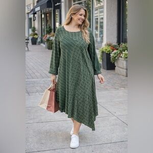 Dainty Jewells Asymmetrical Green Dress